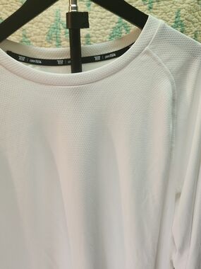 Mens Tek Gear dry Tek White Performance Long-Sleeve Top XXL